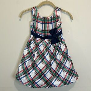Gymboree Holiday multi plaid sleeveless dress size 4T